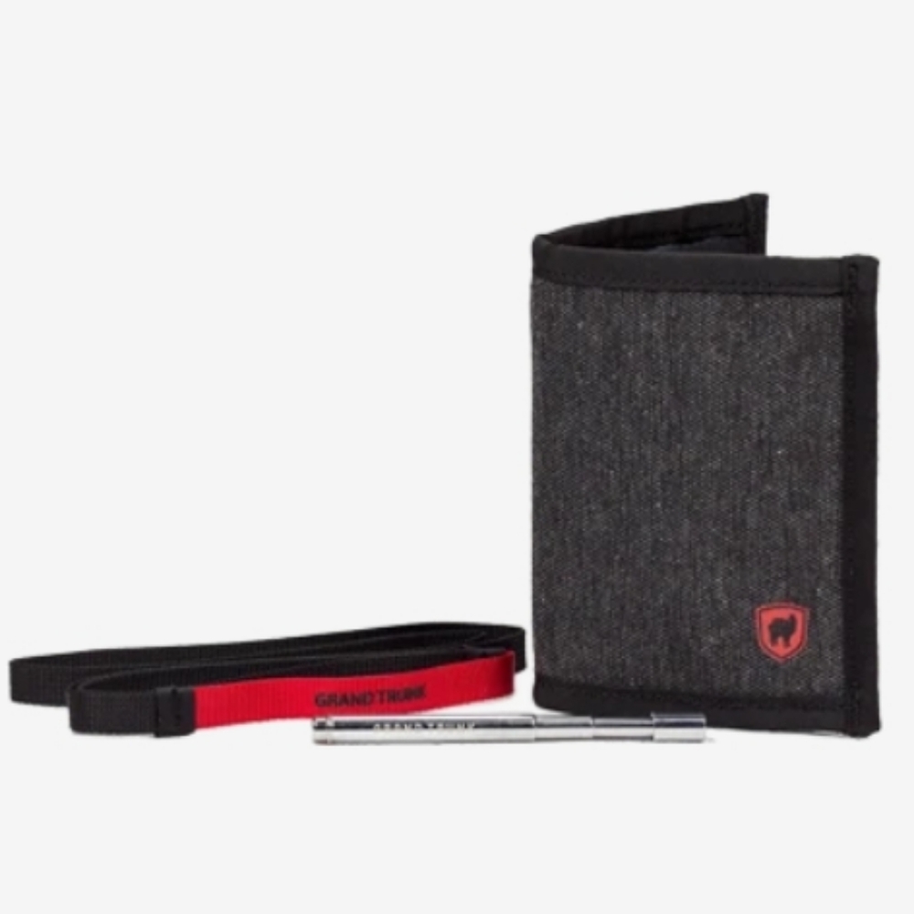 Grand Trunk RFID Men's Wallet Card Holder Slim Travel Grey & Black NWT